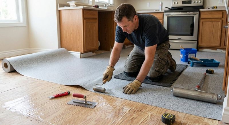 Sheet Linoleum Installation in Ware, MA